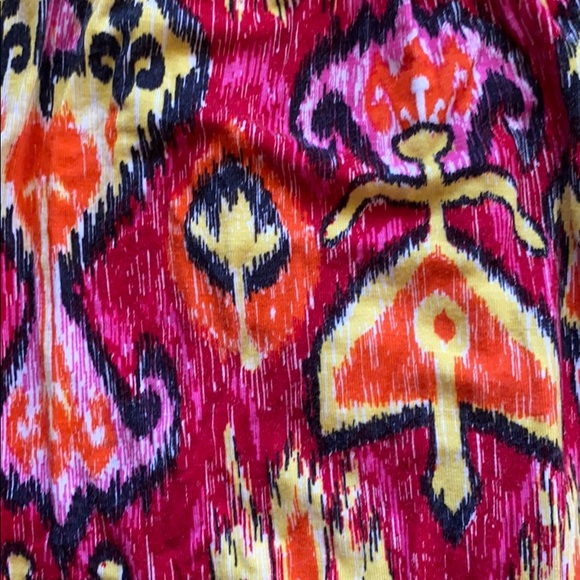 🐳 Black and bright colored printed strapless summer dress with cut out sides - Picture 4 of 4